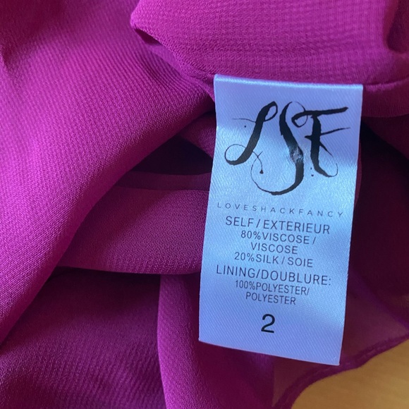 LoveShackFancy PAMELA PARTY DRESS Mulberry Size 2 NWT - Picture 8 of 10